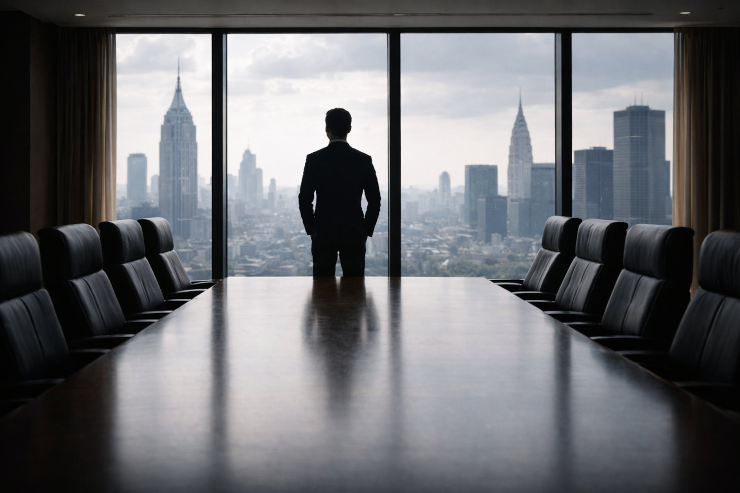 A CEO in a board room