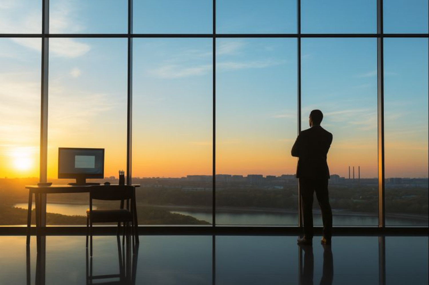 A thought leadership executive in a head office